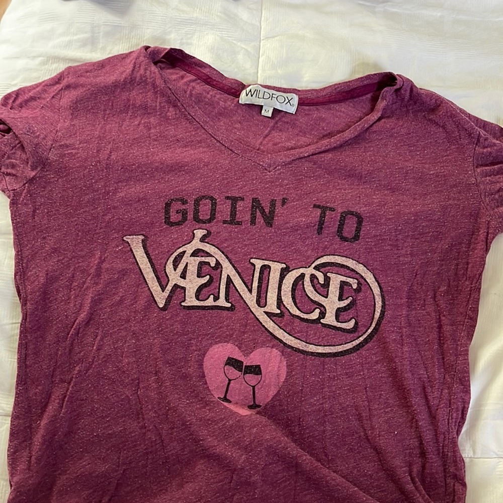 Wildfox t-shirt, burgundy